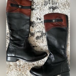 Frye two tone buckle boots. Barely worn and in great condition. Like new.